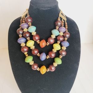 Wooden Necklace Set with Bracelet